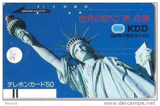 Telefonkarte Statue Of Liberty (21) BALKEN Statue De La Liberte Twins Towers New York USA  Phonecard - Telecarte - Paesaggi