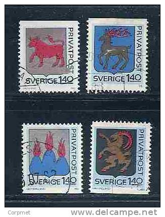 SWEDEN - ARMOIRIES DE PROVINCES - Yvert # 1171/4  - VF USED - Used Stamps