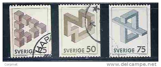 SWEDEN - FIGURES IMPOSSIBLES - Yvert # 1164/6 - VF USED - Used Stamps