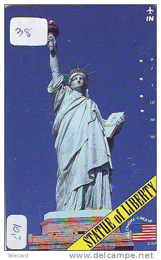 Telefonkarte Statue Of Liberty (38) Statue De La Liberte Twins Towers New York USA  Phonecard - Telecarte - Paesaggi