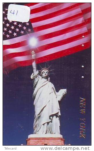 Telefonkarte Statue Of Liberty (41) Statue De La Liberte Twins Towers New York USA  Phonecard - Telecarte - Paesaggi