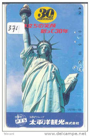 PHONECARD Statue Of Liberty (371) Statue De La Liberte Twins Towers New York USA  Phonecard - Telecarte - Paesaggi