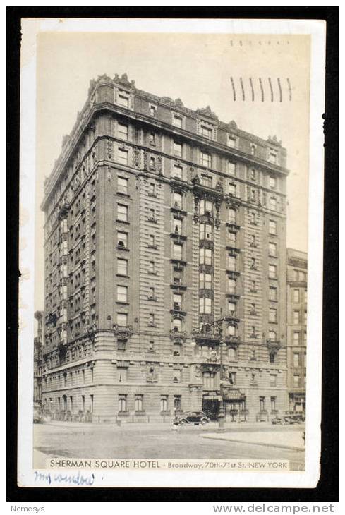 1937 SHERMAN SQUARE HOTEL V - Broadway