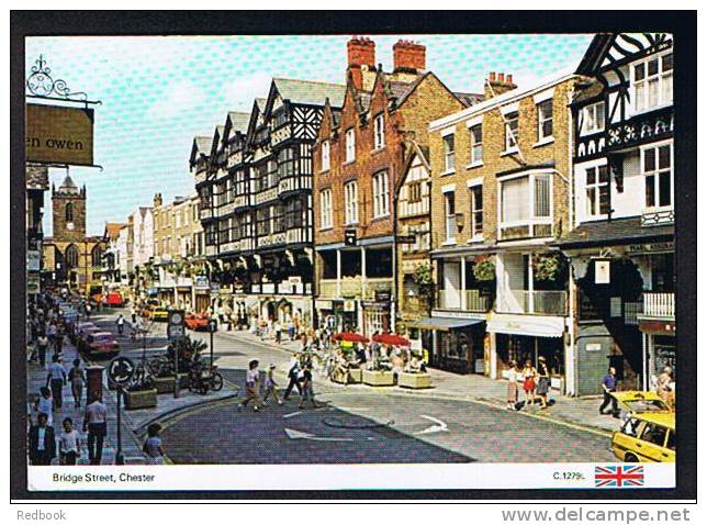 Postcard Bridge Street Chester Cheshire Owen Owen Venables & Son Post Box Cars - Ref A95 - Chester