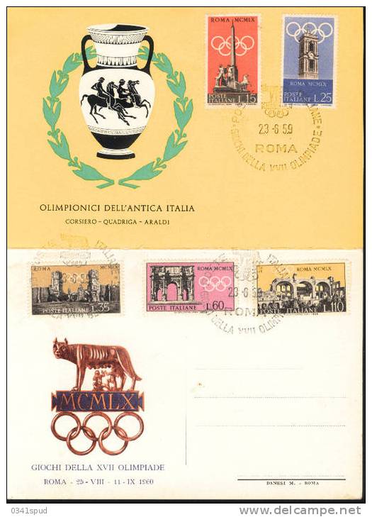 Jeux Olympiques Roma  Italia FDC - Verano 1960: Roma