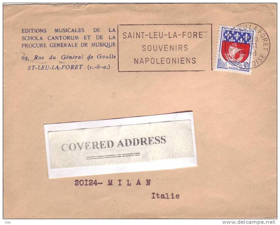 FRANCE  1958 -enveloppe - Souvenirs Napoleoniens - Napoléon