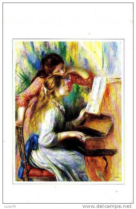 Auguste RENOIR - Jeunes Fille Au Piano - Peintures & Tableaux