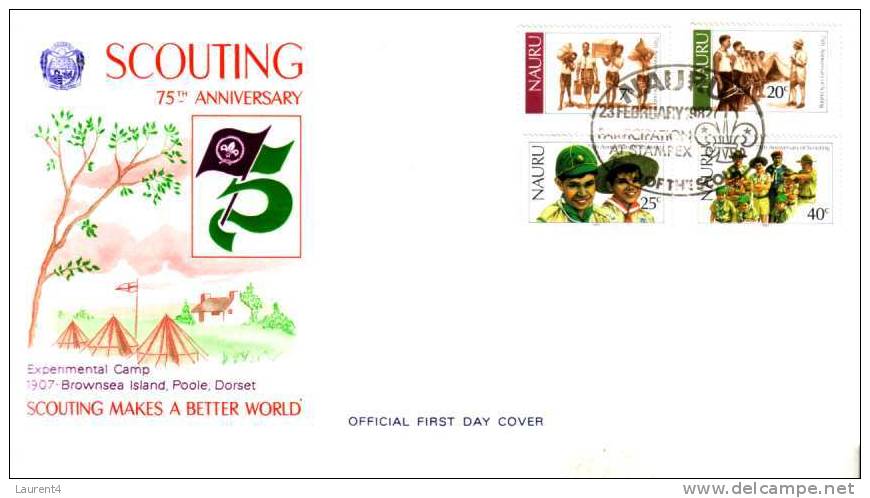 Premier Jour De L´Ile De Nauru - Island Of Nauru FDC - Scout - Nauru