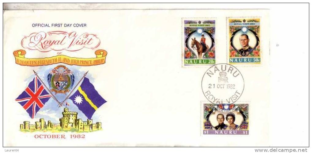 Premier Jour De L´Ile De Nauru - Island Of Nauru FDC - Royal Visit - Nauru