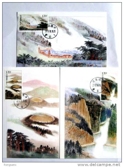 2007 CHINA MC&#65288;E&#65289;-8 TENGCHONG GEOTHERMAL VOLCANOES ENGRAVED MC 3V - Vulkane