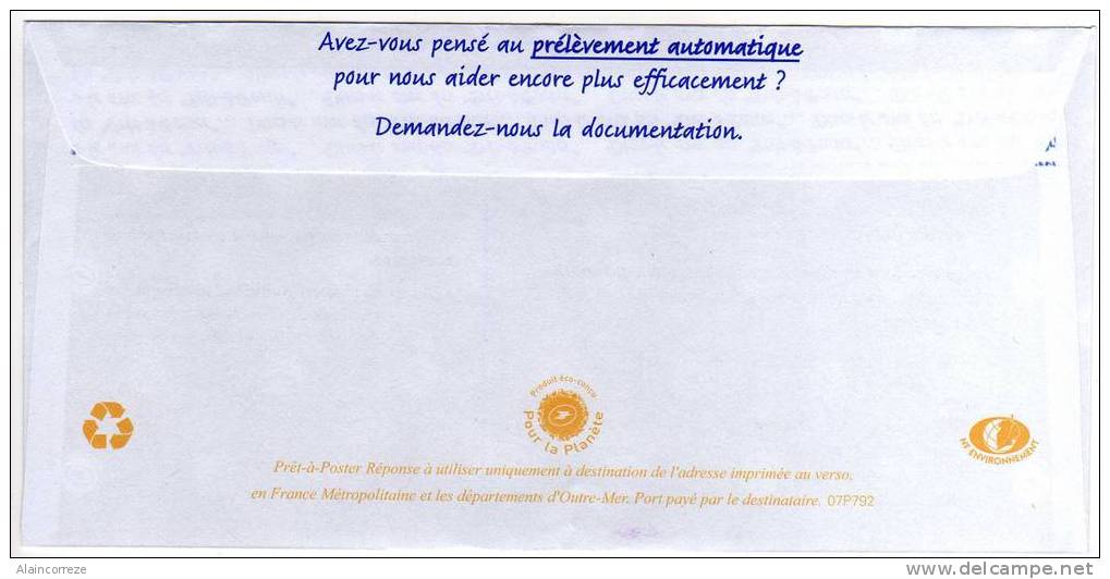 Entier Postal PAP Réponse Seine Et Marne Melun Fondation Pour La Recherche Médicale Autorisation 34093 N° Au Dos: 07P792 - Prêts-à-poster: Réponse /Lamouche