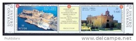 SMOM Sovereign Military Order Of Malta Mi 388-389 - Locations Of Malta - Sant´Angelo - Sant´Anna * * 1991 - Malta (Orde Van)