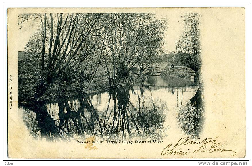 Passerelle Sur L'Orge Savigny Carte Précurseur - Savigny Sur Orge