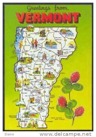 Map - Vermont, USA - Carte Geografiche