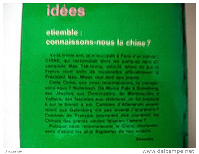 Connaissons-nous La Chine? De René Etiemble Chez Gallimard. - Politique