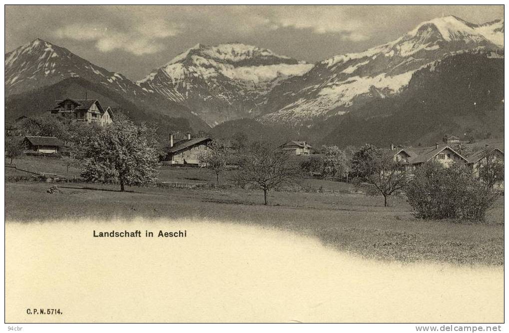 CPA (SUISSE-A)    LANDSCHAFT IN AESCHI - Aeschi Bei Spiez