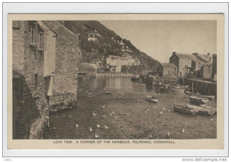 LOW TIDE.A CORNER OF  THE HARBOUR, POLPERRO, CORNWALL. - Sonstige & Ohne Zuordnung