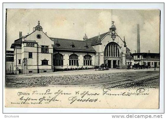 Cpa WITTEN La Gare Bahnhof  Reinicke & Rubin 2861 - J 17663 - Witten