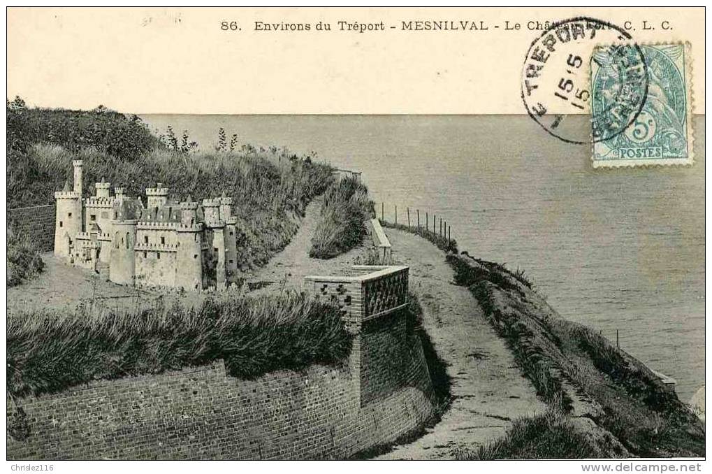 76 MESNILVAL Le Château Fort  Beau Plan  1907 - Mesnil-Val