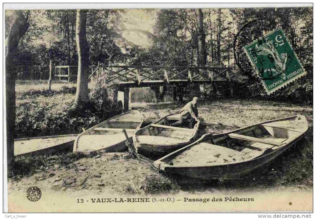 CPA 91 VAUX LA REINE PASSAGE DES PECHEURS (VARENNES-JARCY) - Autres & Non Classés