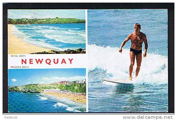 1972 Surfing Postcard Newquay Cornwall - Ref A97 - Newquay