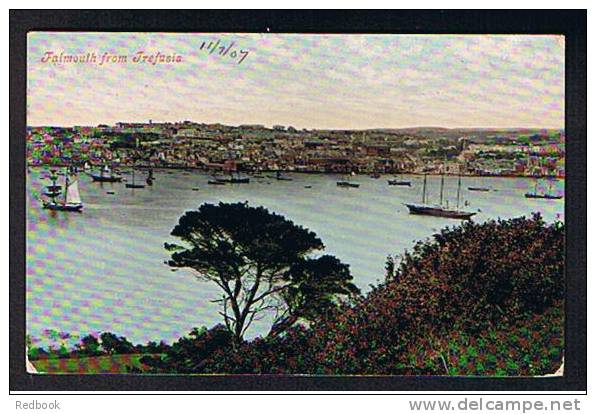 1907 Postcard Boats Ships Falmouth From Trefusis Cornwall - Ref A97 - Falmouth