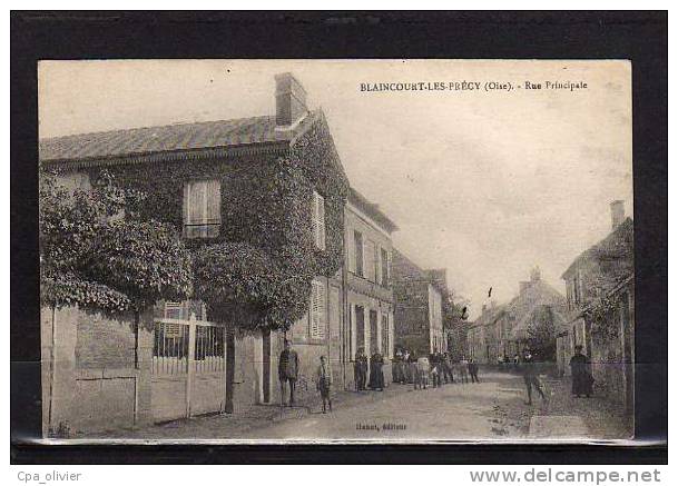 60 BLAINCOURT LES PRECY (envs Montataire) Rue Principale, Animée, Ed Hanot, 191? - Montataire