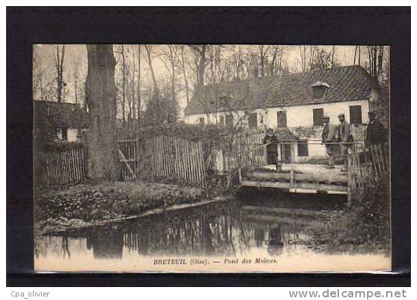 60 BRETEUIL Pont Des Moines, Animée, Ed Cartoux, 1917 - Breteuil