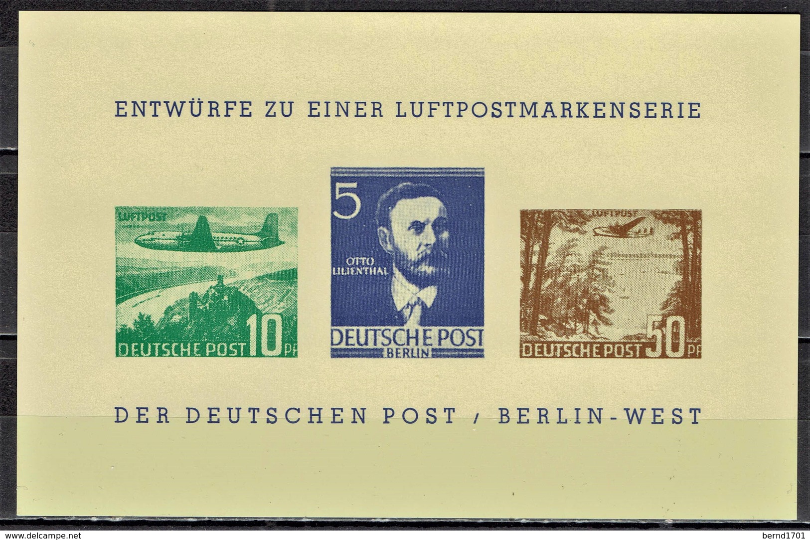 Germany / Berlin - Ausstellungsblock Bephila 1957 / Exhibition Block Bephila 1957 (p001) - Blocchi