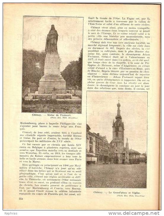 Touring Club Belgique N° 17 Septembre 1935 - Articles Sur CHIMAY / VIRELLES / TONGRES Voir Descriptif. - 1900 - 1949