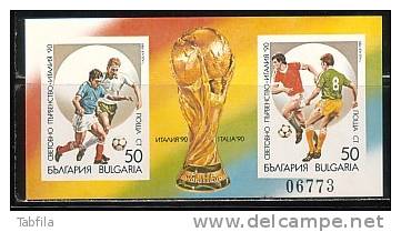 BULGARIA \ BULGARIE - 1989 - Coup Du Mond De Football - Italie´90 -I- Bl.non Dant.** - 1990 – Italien