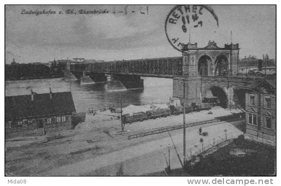 ALLEMAGNE.LUDWIGSHAFEN  A  RH., RHEINBRUCKE. - Ludwigshafen