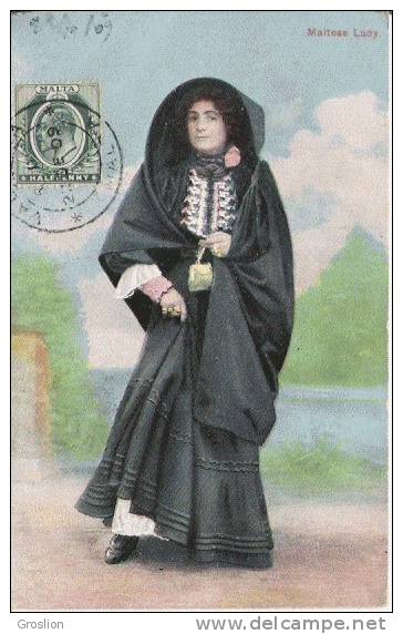 MALTESE LADY 1909 (BEAU PLAN) - Malte