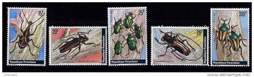 Rwanda **  N° 828 à 837 - Coléoptères - Unused Stamps