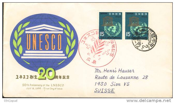 1966 Japon  FDC  Unesco - UNESCO