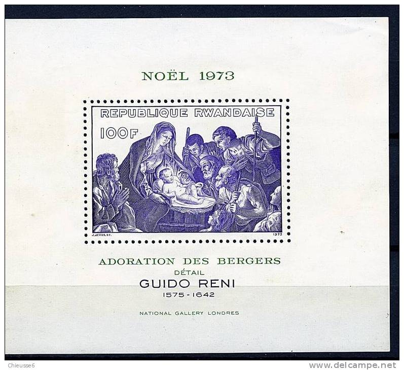 Rwanda ** Bloc N° 31 - Noël Tableau De Guido Reni - Other & Unclassified