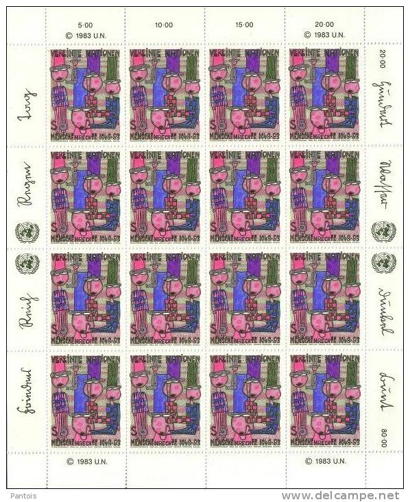 1983 Hundertwasser 2 FEUILLES SHEETS ** - Ungebraucht