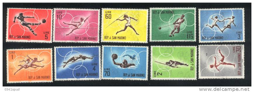 Jeux Olympiques 1964 Tokyo  San  Marino ** Never Hinged - Summer 1964: Tokyo