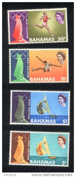 Jeux  Olympiques 1968 Mexico  Bahamas ** Never Hinged  TB Athlétisme, Voile - Summer 1968: Mexico City
