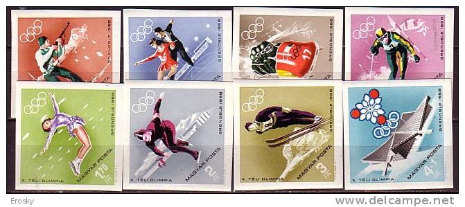 PGL D0171 - JEUX OLYMPIQUES 1968 HONGRIE Mi N°2379B/86B ** - Inverno1968: Grenoble