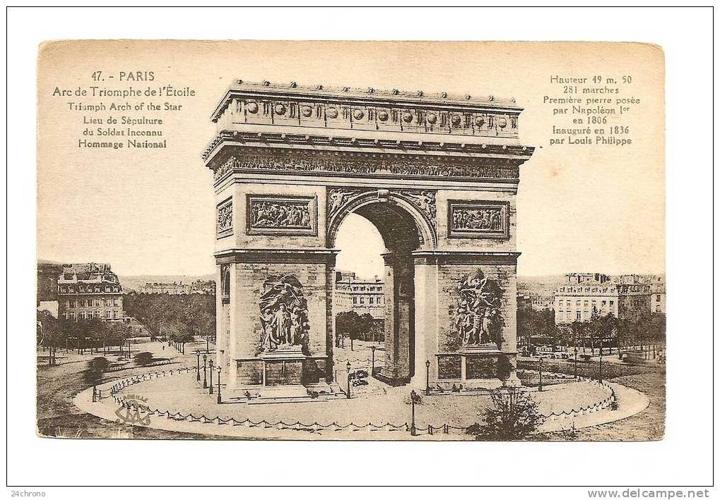 Paris: Arc De Triomphe De L´ Etoile (08-1098) - Distretto: 17