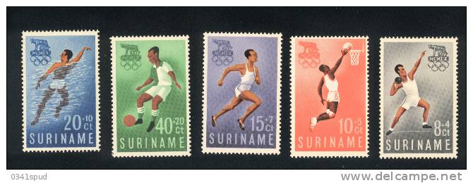 Jeux Olympiques 1960  Suriname  **   Never Hinged TB  Athlétisme, Basket, Football, Natation - Zomer 1960: Rome