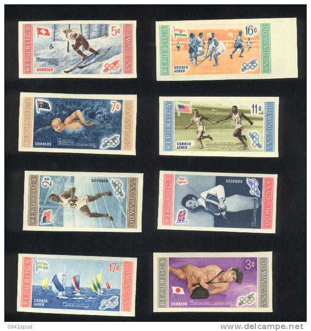 Jeux Olympiques 1956 Melbourne  Dominicaine ** Never Hinged TB  Athlétisme, Hockey Sur Gazon, Escrime, Natation, Lutte - Sommer 1956: Melbourne
