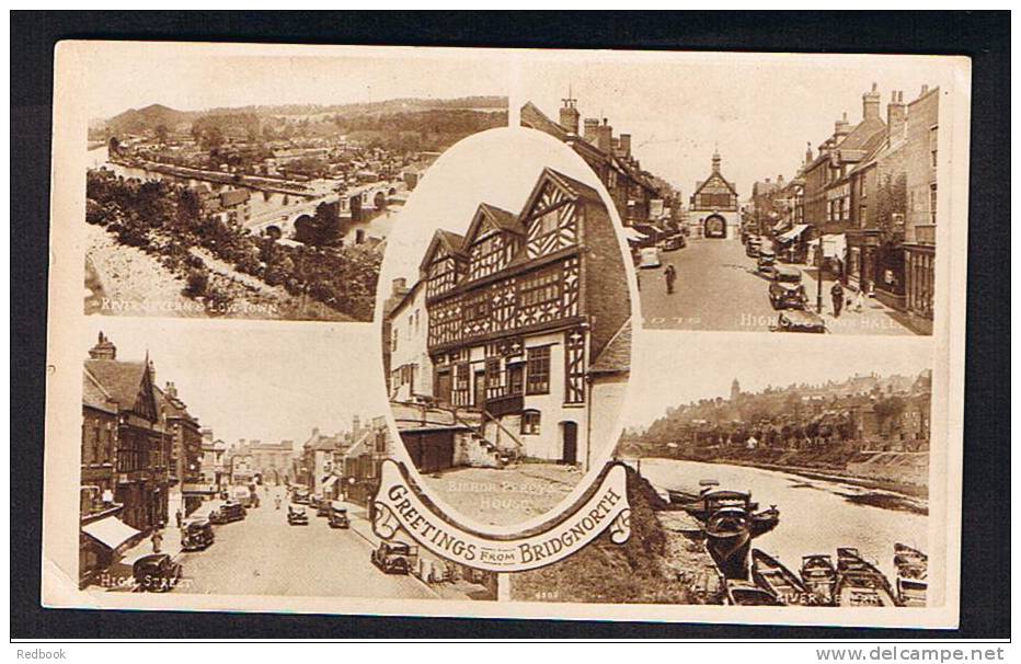 High Street & River Severn Bridgnorth Shropshire Salop Multiview Postcard - Ref A99 - Shropshire