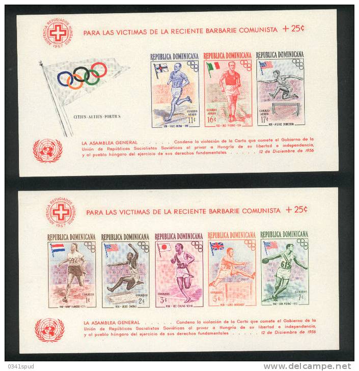 Jeux Olympiques 1956 Melbourne  Dominicaine ** Never Hinged TB  Athlétisme - Ete 1956: Melbourne