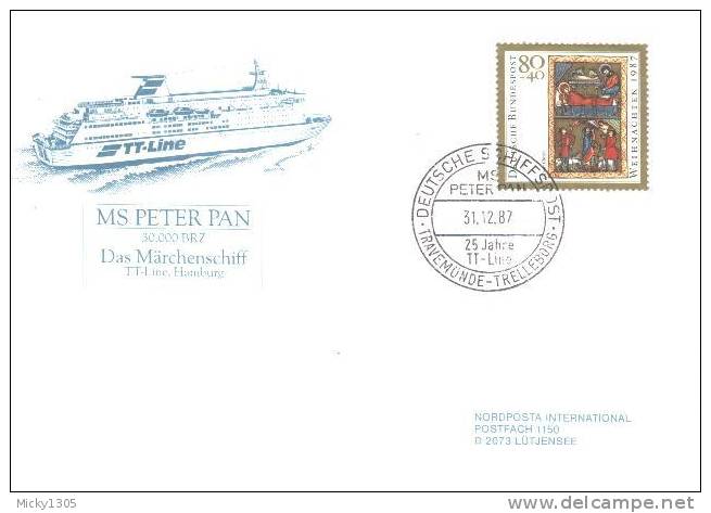 Germany - Deutsche Schiffspost - MS Peter Pan (k004) - Schiffahrt