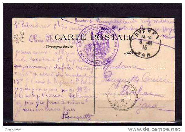 83 CARQUEIRANNE Ecoles, Animée, Cachet Hopital Temporaire N°52, Ed Richaud 974, 1915 - Carqueiranne