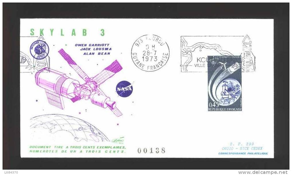 SKYLAB 3  ( Owen Carriott-Jack Lousma- Alan Bean )28 .07.1973 No. Tiré En 300 Exps . - Europa