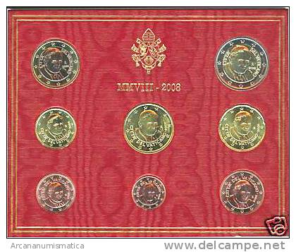 VATICANO   CARTERA  MINT  SET  OFICIAL  2.008                DL-5741 - Vatikan