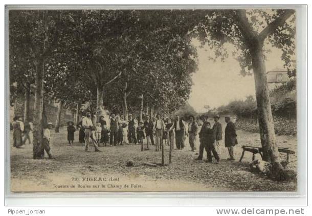 46 FIGEAC**Joueurs De Boules Sur Le Champ De Foire** - Figeac